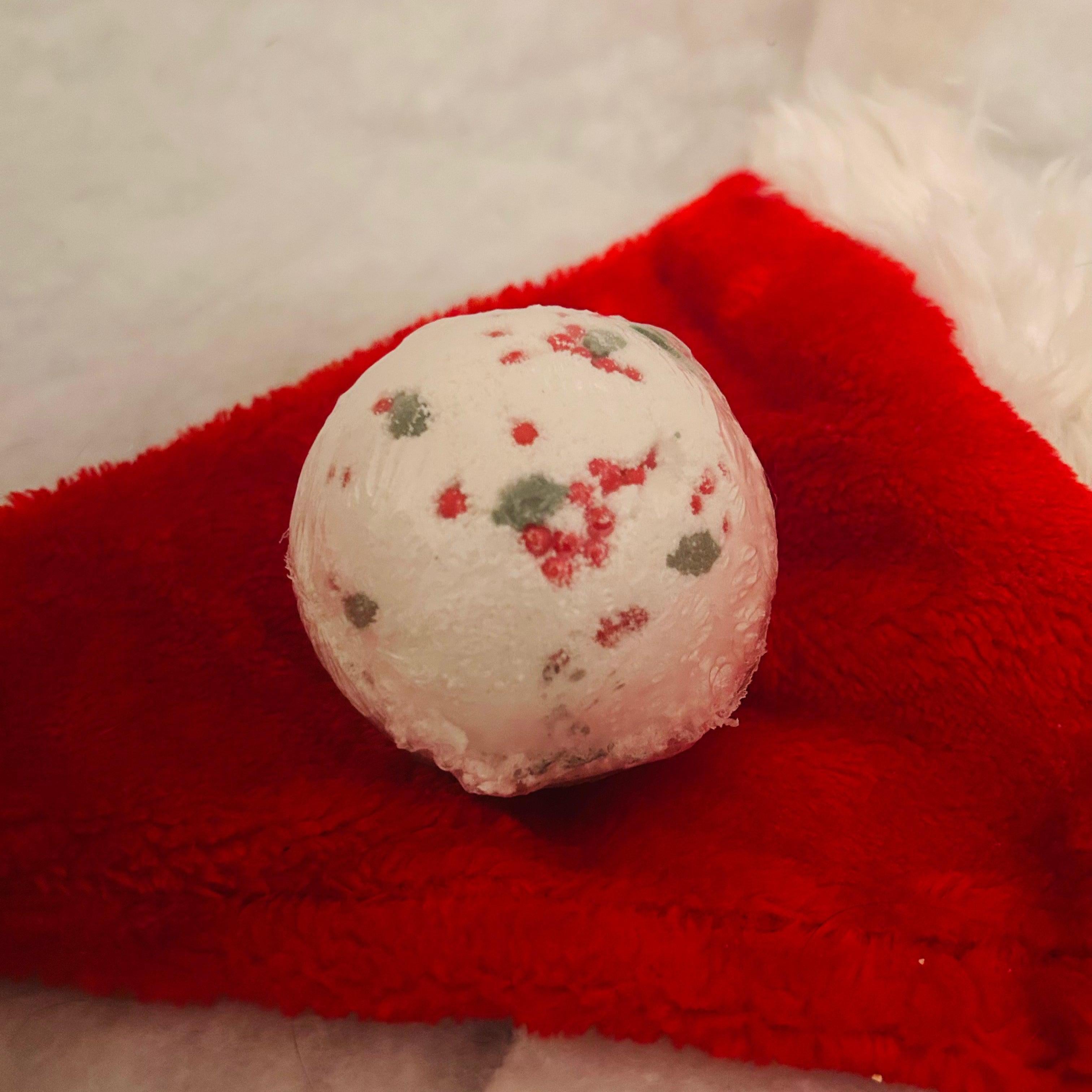 Giant holly and berry bath bomb